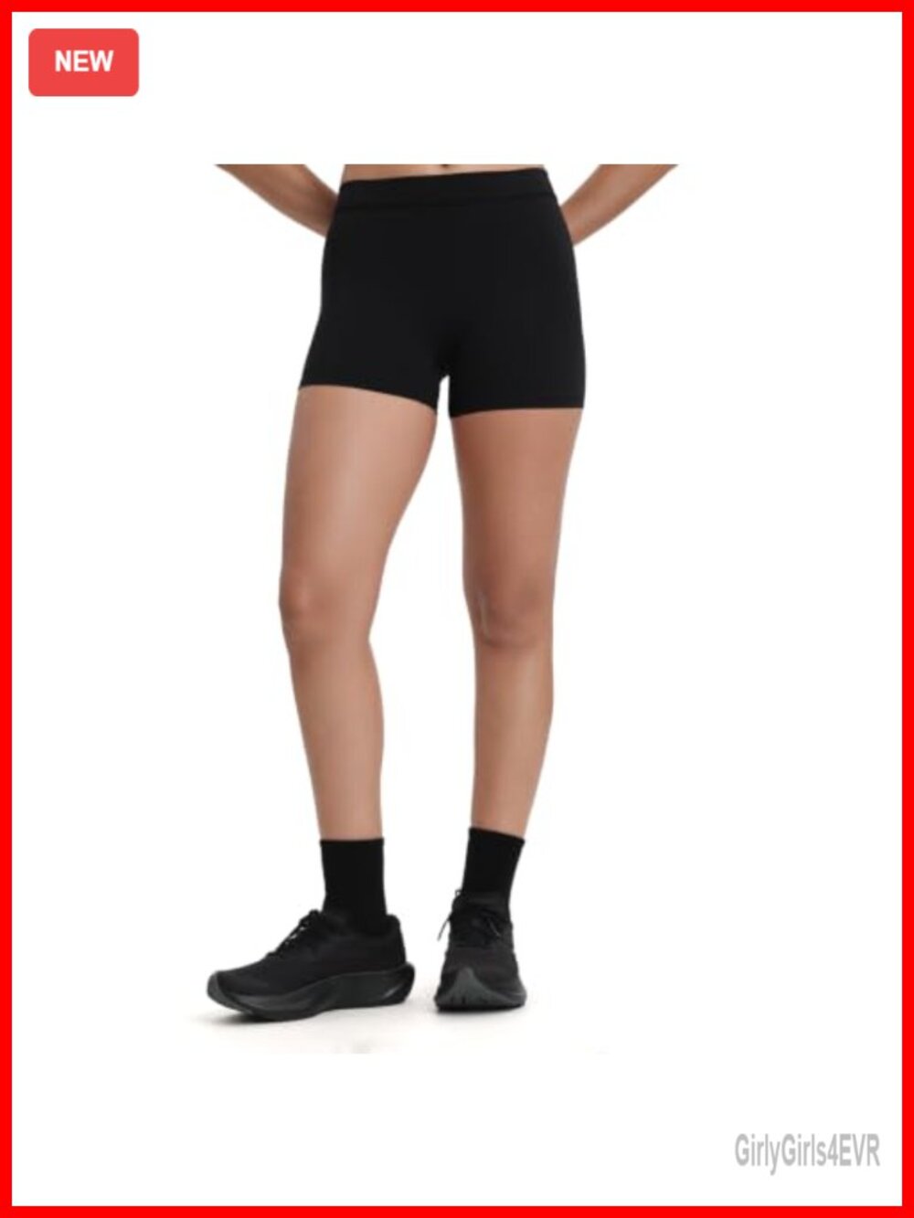 Women's Low-Mid Waist Athletic Shorts 3" Contour V-Back Nylon Spandex Gym Yoga